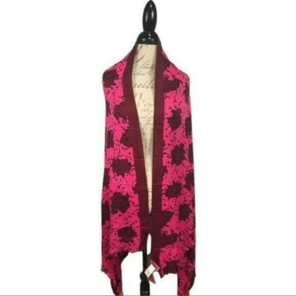 Kate Spade Bubble Dot Oblong Scarf Barbiecore Pink Red Black, Brand New - Picture 4 of 7